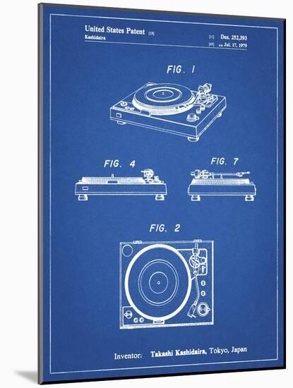 PP1028-Blueprint Sansui Turntable 1979 Patent Poster-Cole Borders-Mounted Giclee Print