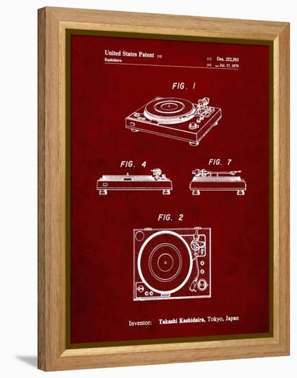 PP1028-Burgundy Sansui Turntable 1979 Patent Poster-Cole Borders-Framed Premier Image Canvas