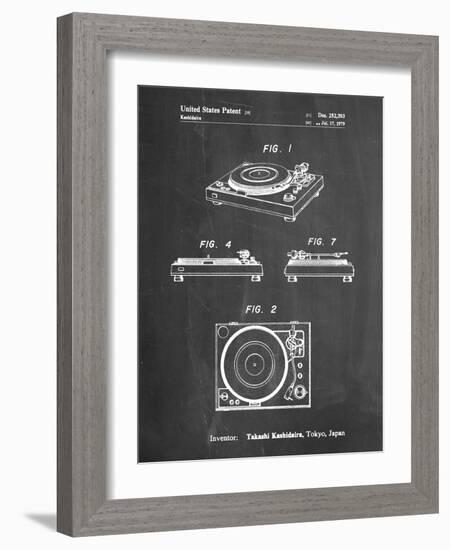 PP1028-Chalkboard Sansui Turntable 1979 Patent Poster-Cole Borders-Framed Giclee Print