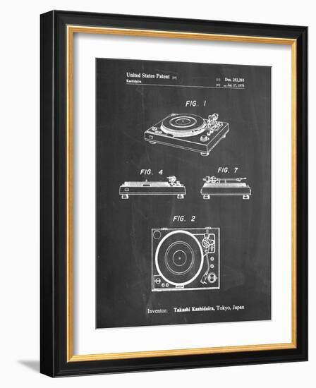 PP1028-Chalkboard Sansui Turntable 1979 Patent Poster-Cole Borders-Framed Giclee Print