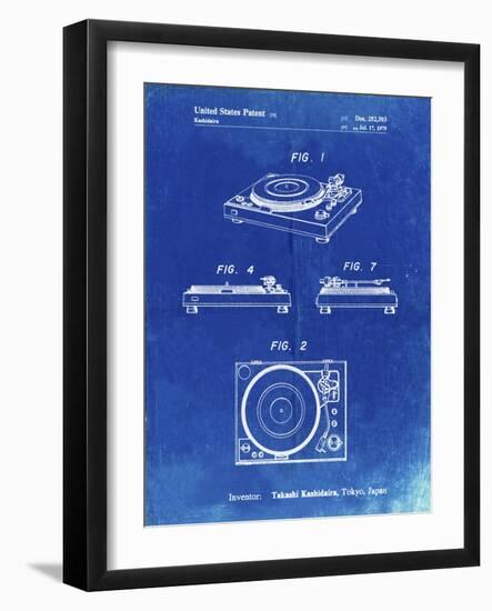 PP1028-Faded Blueprint Sansui Turntable 1979 Patent Poster-Cole Borders-Framed Giclee Print