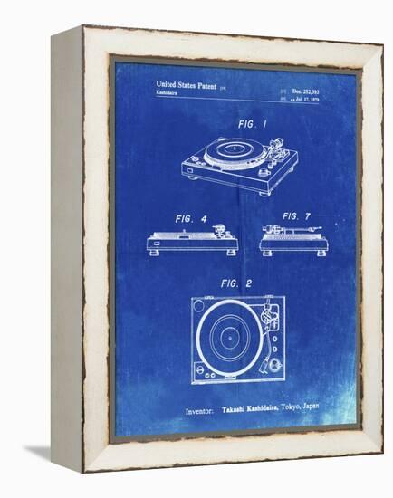 PP1028-Faded Blueprint Sansui Turntable 1979 Patent Poster-Cole Borders-Framed Premier Image Canvas