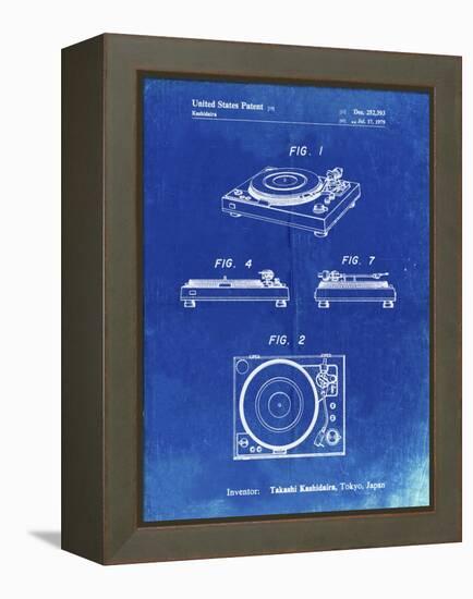 PP1028-Faded Blueprint Sansui Turntable 1979 Patent Poster-Cole Borders-Framed Premier Image Canvas