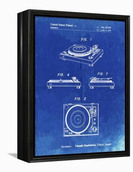 PP1028-Faded Blueprint Sansui Turntable 1979 Patent Poster-Cole Borders-Framed Premier Image Canvas