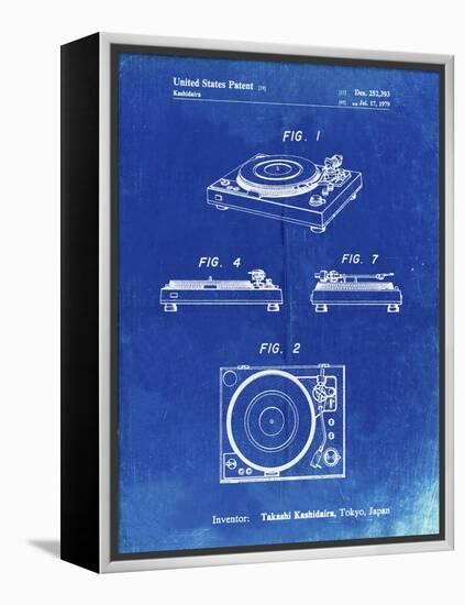 PP1028-Faded Blueprint Sansui Turntable 1979 Patent Poster-Cole Borders-Framed Premier Image Canvas