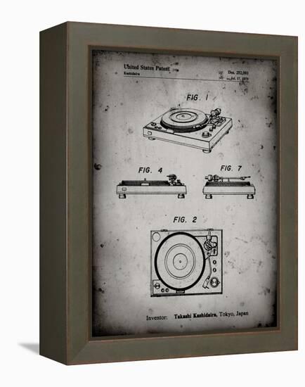 PP1028-Faded Grey Sansui Turntable 1979 Patent Poster-Cole Borders-Framed Premier Image Canvas