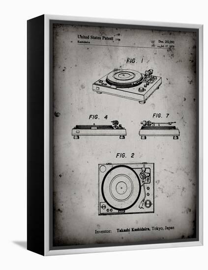 PP1028-Faded Grey Sansui Turntable 1979 Patent Poster-Cole Borders-Framed Premier Image Canvas