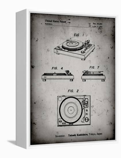 PP1028-Faded Grey Sansui Turntable 1979 Patent Poster-Cole Borders-Framed Premier Image Canvas