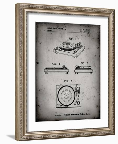 PP1028-Faded Grey Sansui Turntable 1979 Patent Poster-Cole Borders-Framed Giclee Print