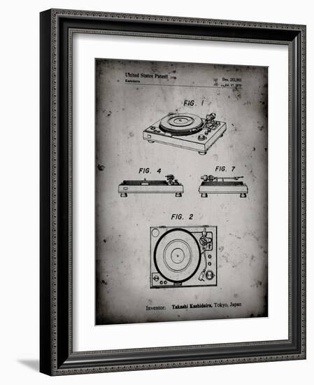 PP1028-Faded Grey Sansui Turntable 1979 Patent Poster-Cole Borders-Framed Giclee Print