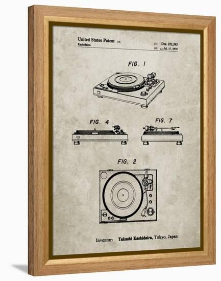 PP1028-Sandstone Sansui Turntable 1979 Patent Poster-Cole Borders-Framed Premier Image Canvas