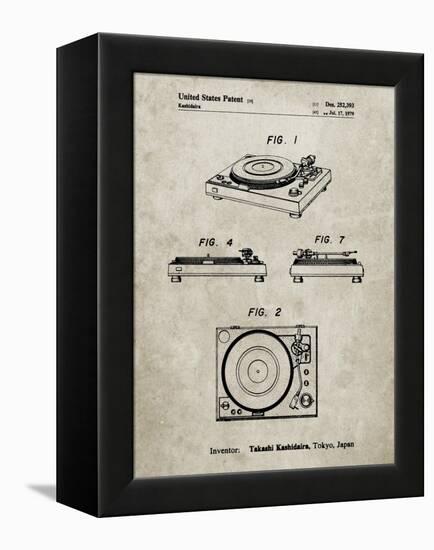 PP1028-Sandstone Sansui Turntable 1979 Patent Poster-Cole Borders-Framed Premier Image Canvas