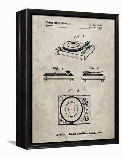 PP1028-Sandstone Sansui Turntable 1979 Patent Poster-Cole Borders-Framed Premier Image Canvas