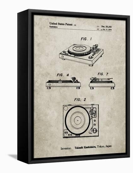 PP1028-Sandstone Sansui Turntable 1979 Patent Poster-Cole Borders-Framed Premier Image Canvas