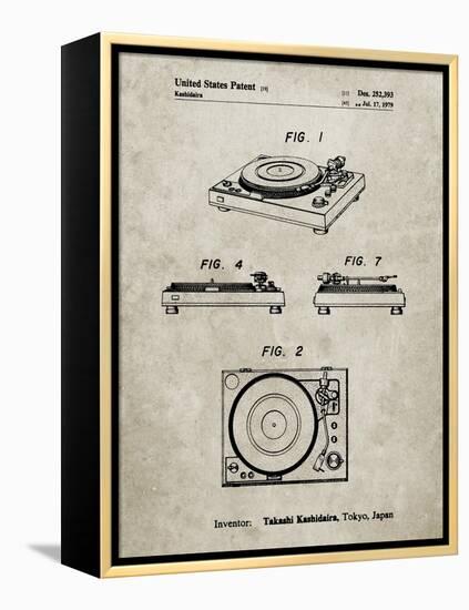 PP1028-Sandstone Sansui Turntable 1979 Patent Poster-Cole Borders-Framed Premier Image Canvas