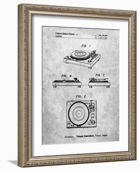 PP1028-Slate Sansui Turntable 1979 Patent Poster-Cole Borders-Framed Giclee Print