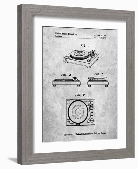 PP1028-Slate Sansui Turntable 1979 Patent Poster-Cole Borders-Framed Giclee Print