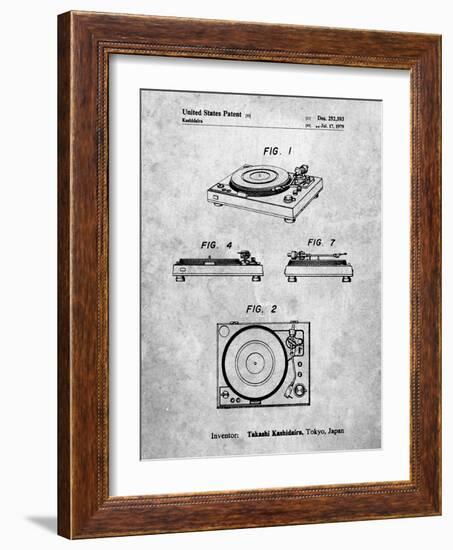 PP1028-Slate Sansui Turntable 1979 Patent Poster-Cole Borders-Framed Giclee Print