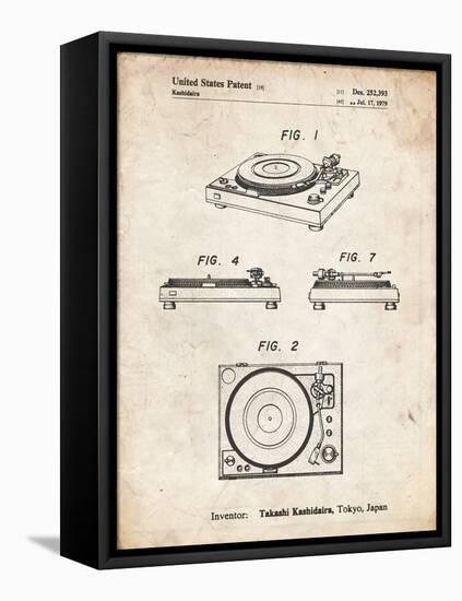 PP1028-Vintage Parchment Sansui Turntable 1979 Patent Poster-Cole Borders-Framed Premier Image Canvas