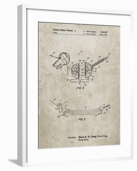 PP1041-Sandstone Slide Rule Patent Poster-Cole Borders-Framed Giclee Print