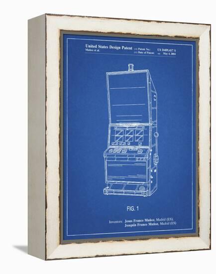 PP1043-Blueprint Slot Machine Patent Poster-Cole Borders-Framed Premier Image Canvas