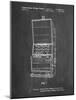 PP1043-Chalkboard Slot Machine Patent Poster-Cole Borders-Mounted Giclee Print