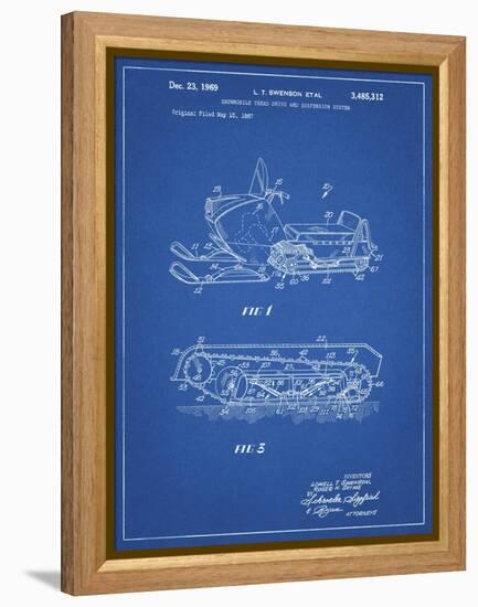 PP1046-Blueprint Snow Mobile Patent Poster-Cole Borders-Framed Premier Image Canvas