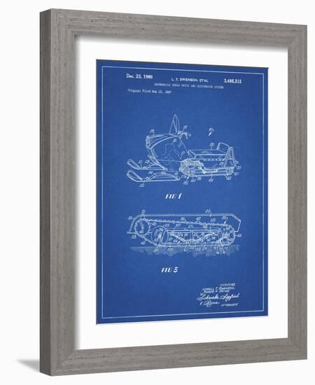 PP1046-Blueprint Snow Mobile Patent Poster-Cole Borders-Framed Giclee Print