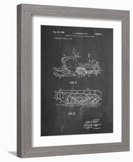 PP1046-Chalkboard Snow Mobile Patent Poster-Cole Borders-Framed Giclee Print