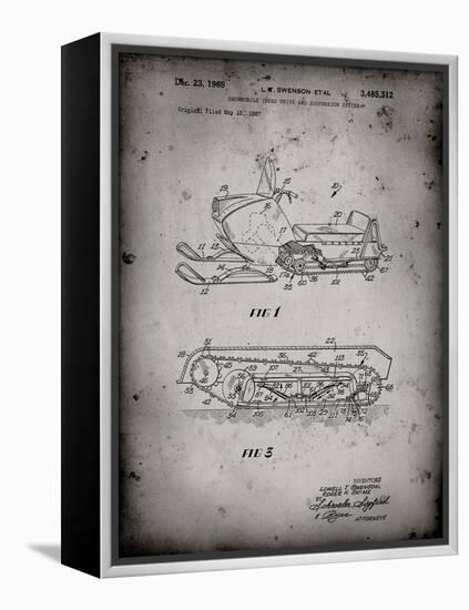 PP1046-Faded Grey Snow Mobile Patent Poster-Cole Borders-Framed Premier Image Canvas