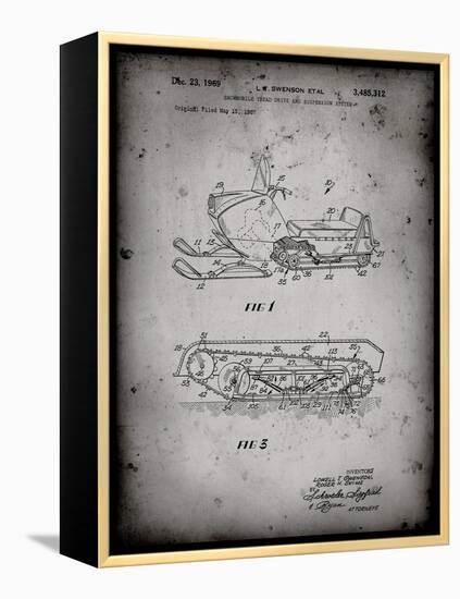 PP1046-Faded Grey Snow Mobile Patent Poster-Cole Borders-Framed Premier Image Canvas