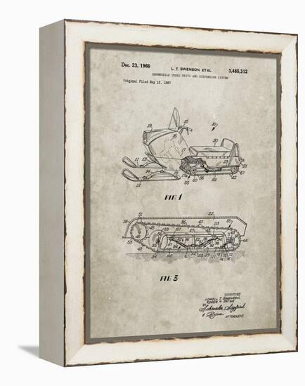 PP1046-Sandstone Snow Mobile Patent Poster-Cole Borders-Framed Premier Image Canvas