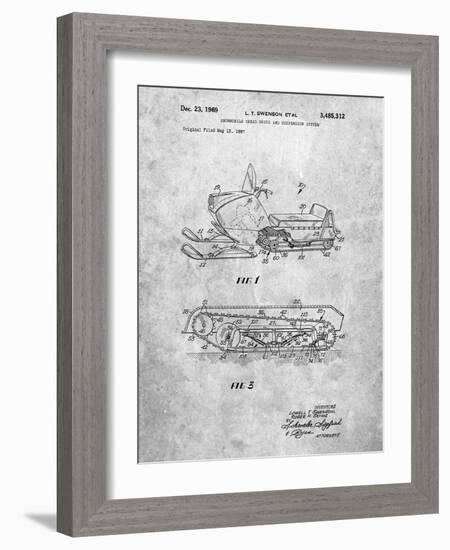 PP1046-Slate Snow Mobile Patent Poster-Cole Borders-Framed Giclee Print