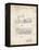 PP1046-Vintage Parchment Snow Mobile Patent Poster-Cole Borders-Framed Premier Image Canvas