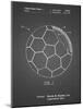PP1047-Black Grid Soccer Ball Layers Patent Poster-Cole Borders-Mounted Giclee Print
