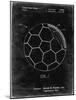 PP1047-Black Grunge Soccer Ball Layers Patent Poster-Cole Borders-Mounted Giclee Print