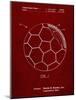 PP1047-Burgundy Soccer Ball Layers Patent Poster-Cole Borders-Mounted Giclee Print