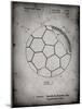 PP1047-Faded Grey Soccer Ball Layers Patent Poster-Cole Borders-Mounted Giclee Print