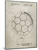 PP1047-Sandstone Soccer Ball Layers Patent Poster-Cole Borders-Mounted Giclee Print