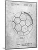 PP1047-Slate Soccer Ball Layers Patent Poster-Cole Borders-Mounted Giclee Print