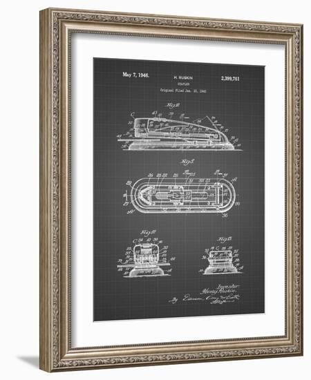 PP1052-Black Grid Stapler Patent Poster-Cole Borders-Framed Giclee Print