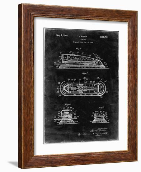 PP1052-Black Grunge Stapler Patent Poster-Cole Borders-Framed Giclee Print