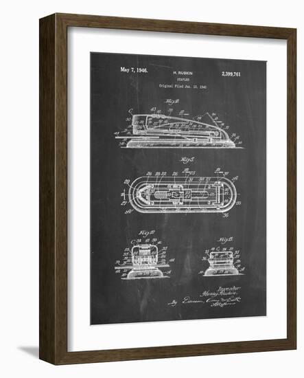 PP1052-Chalkboard Stapler Patent Poster-Cole Borders-Framed Giclee Print