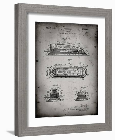 PP1052-Faded Grey Stapler Patent Poster-Cole Borders-Framed Giclee Print