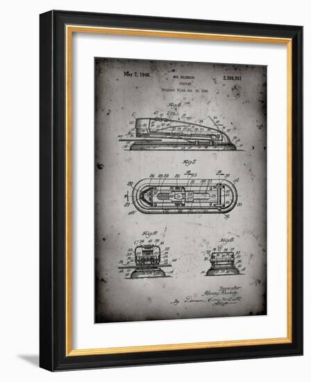 PP1052-Faded Grey Stapler Patent Poster-Cole Borders-Framed Giclee Print