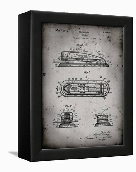 PP1052-Faded Grey Stapler Patent Poster-Cole Borders-Framed Premier Image Canvas