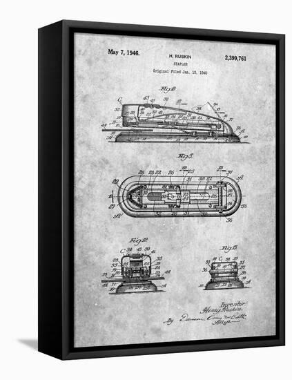 PP1052-Slate Stapler Patent Poster-Cole Borders-Framed Premier Image Canvas