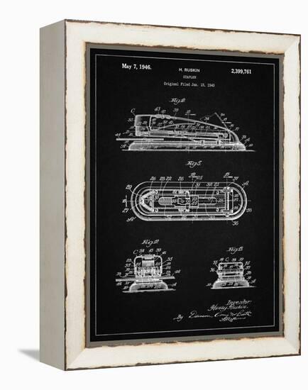 PP1052-Vintage Black Stapler Patent Poster-Cole Borders-Framed Premier Image Canvas
