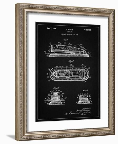 PP1052-Vintage Black Stapler Patent Poster-Cole Borders-Framed Giclee Print