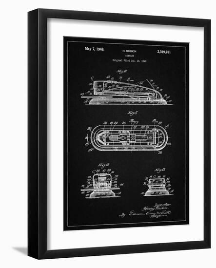PP1052-Vintage Black Stapler Patent Poster-Cole Borders-Framed Giclee Print